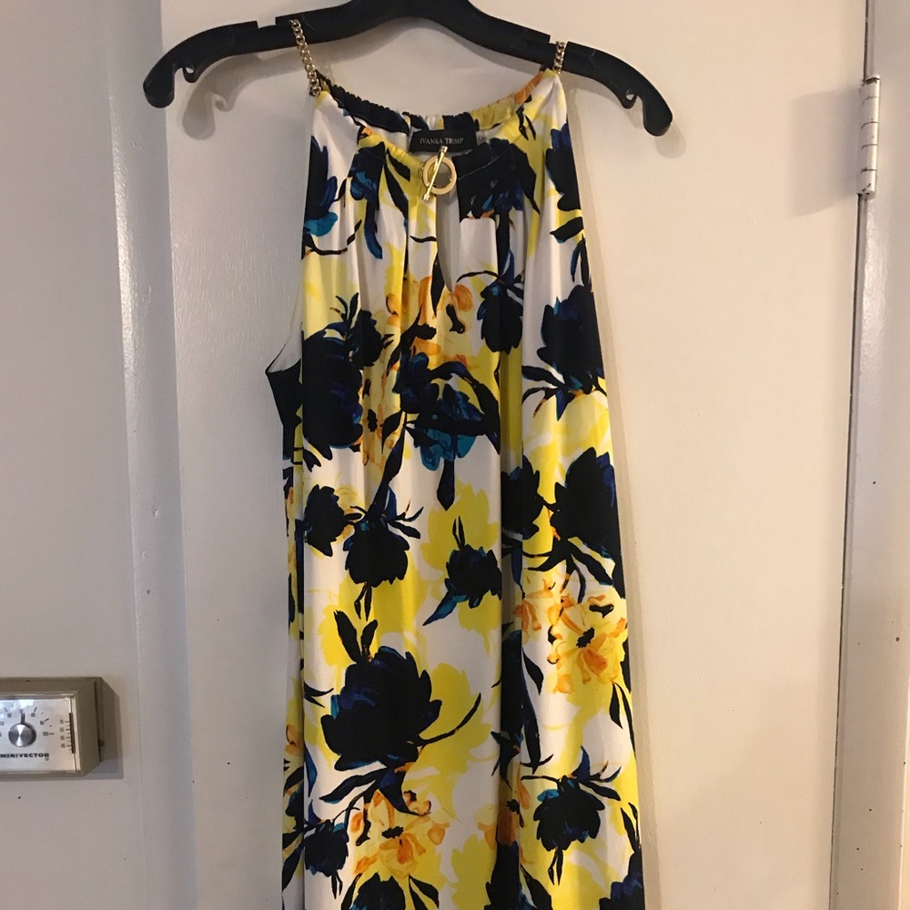 Ivanka Trump Dress with Gold Metal Straps